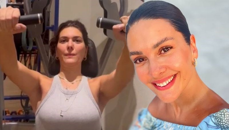 Bergüzar Korel’den spor paylaşımı: Keşke yediklerimiz kas olarak dönse
