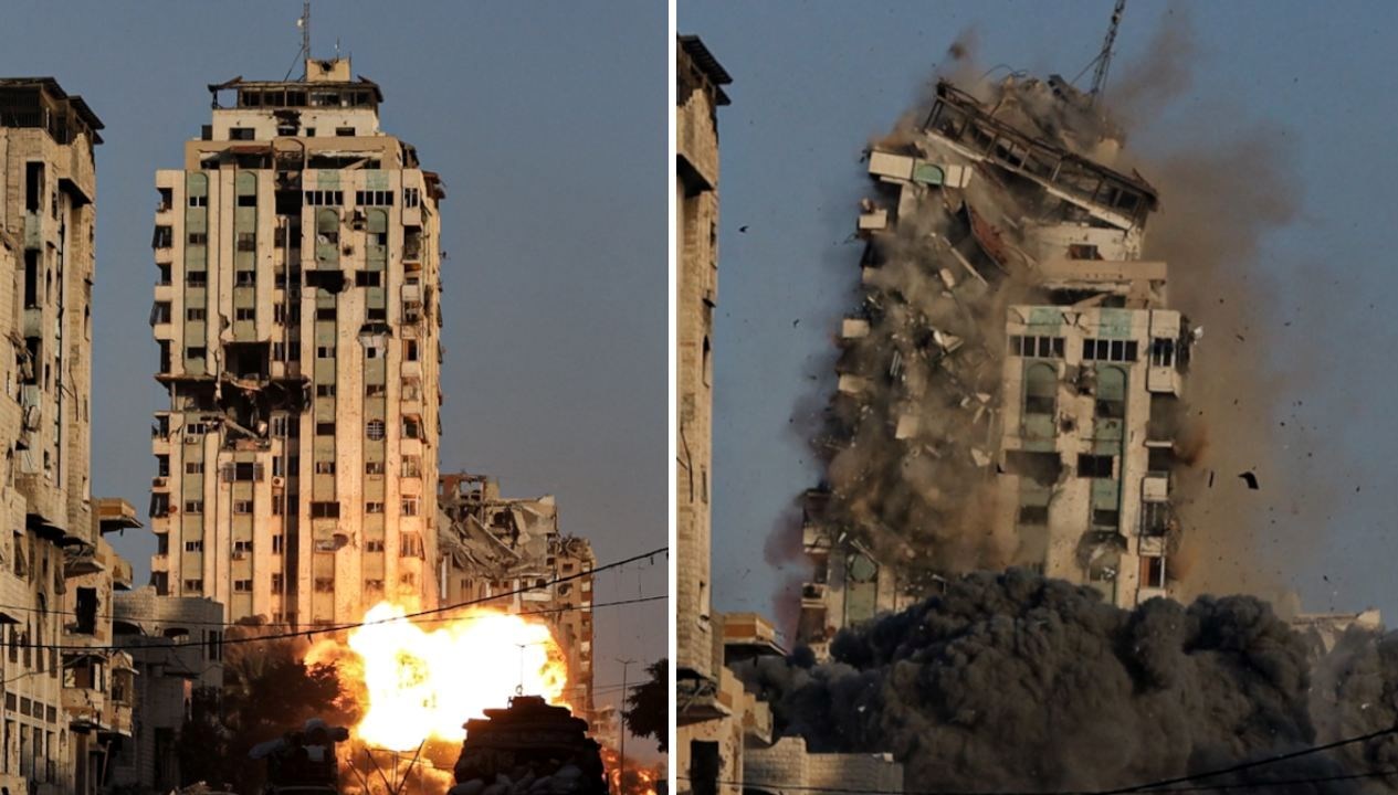 israil gazzede mekke adli cok katli binayi vurdu YObCdvJT